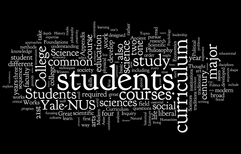 Common curriculum guidelines for Yale-NUS College (via Word Cloud ...